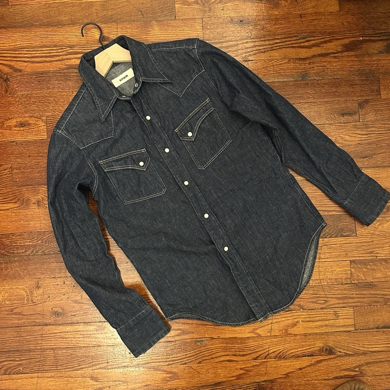 Buck Mason nep japanese denim shirt size extra small XS rare sold out