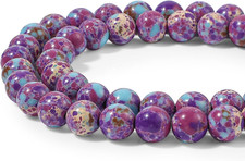 50 Pcs 8mm Gemstone Beads, Stone Beads for Jewelry Making for Jewelry Making DIY