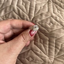 QVC Diamonique Sterling Silver 925 Size M Ring