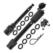 Trailer Hitch Lock Pin Set for 1-1/4", 2", 2-1/2" Receivers, Zinc Alloy