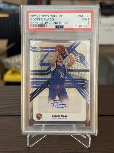 Cooper Flagg #NS-CF 2025 Topps Chrome Next Stop Signature card