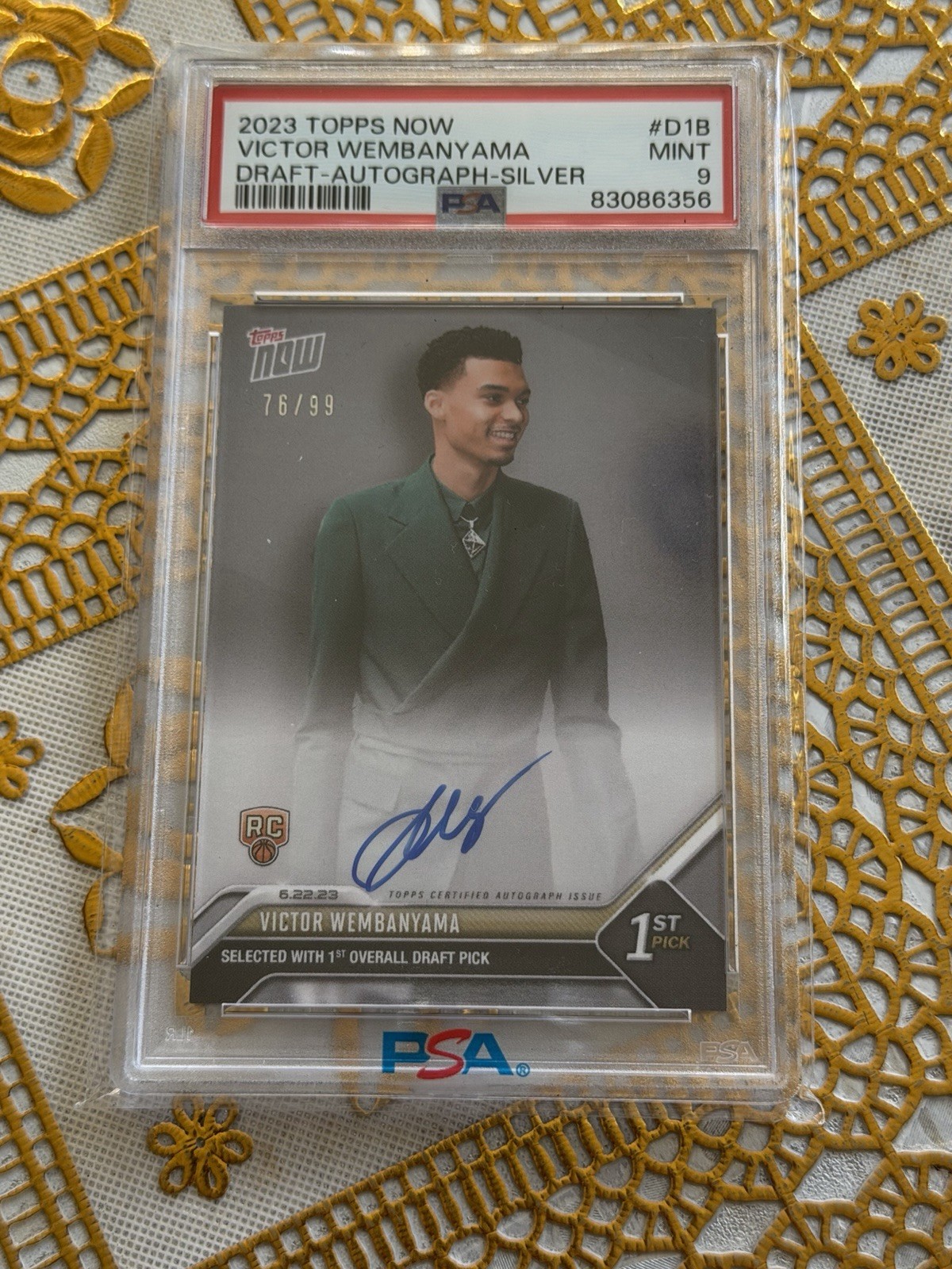 Victor Wembanyama 2023 Topps Now Draft #D-1B Autographs - Silver 