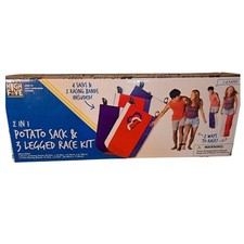 High Five 2 in 1 Potato Sack and 3 Legged Race Kit Ages 6 Plus Outdoor Fun
