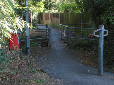 #ad Photo A3 Footpath Thorpe Lea Egham The footbridge over the drain that m c2012 GBP 17.50