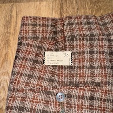 Vtg 60s Pants Disco Flare Leg Rayon Acetate Deadstock NOS Mens 36 Unhemmed FLAWS