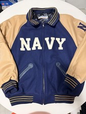 Ebbets Field Flannels Navy NC Varsity wool jacket sz Large