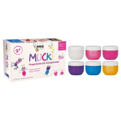 ( 36,50/l) 6x50 ml MUCKI Fingerfarbe Set Königskinder C. KREUL