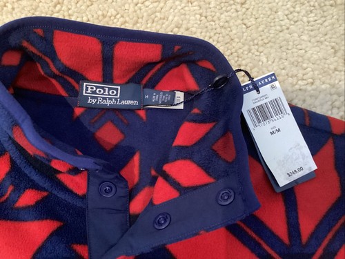 Polo Ralph Lauren Fair Isle Brushed Fleece Pullover Men’s Size M New MSRP $248 - Picture 4 of 18