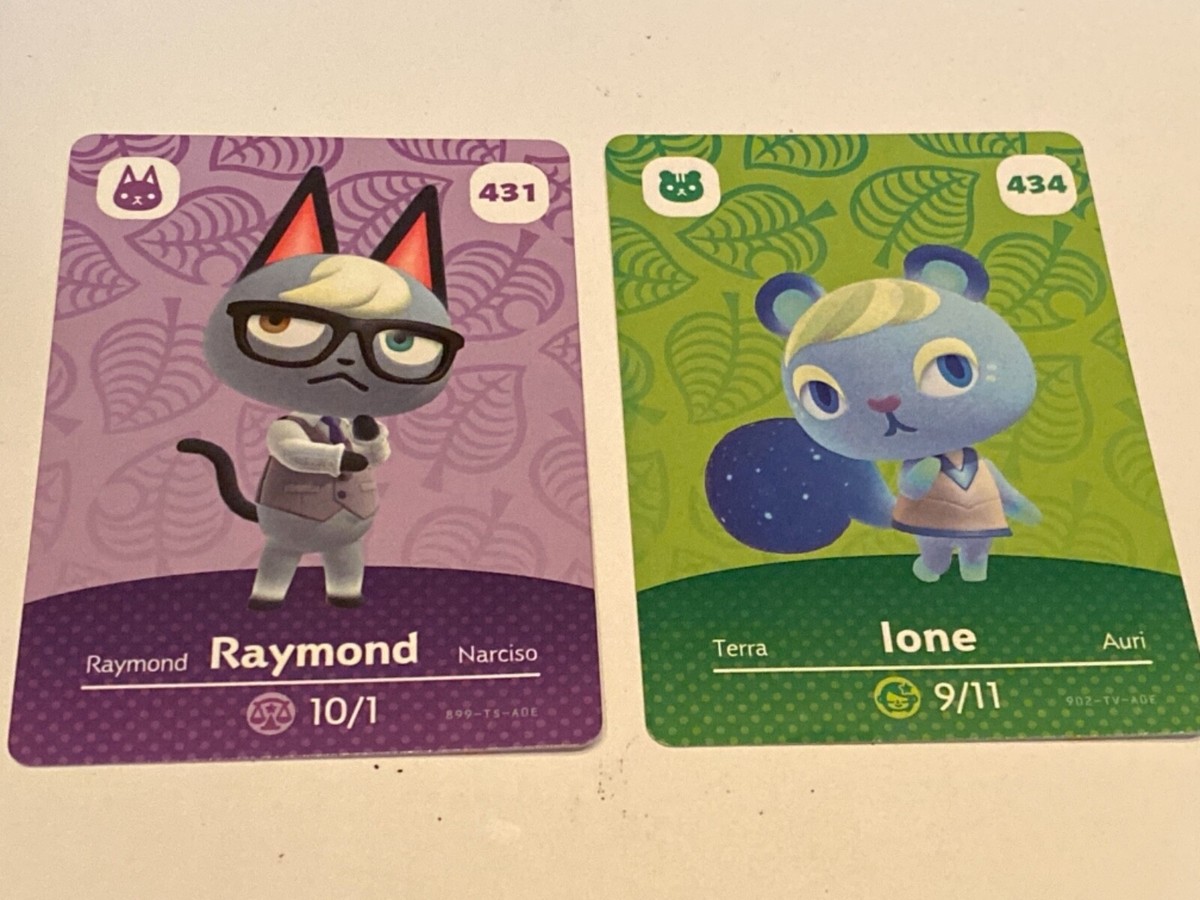 Amiibo Pack Animal Crossing Rare Amiibo Cards 431 Raymond And #434