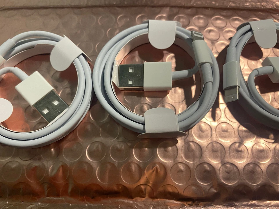 3x USB Lighting Charger Cable Cords For Apple iPhone 6s 7 Plus 8 10 - Image 2 of 2