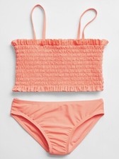 Gap Kids Girls Swimsuit Bikini Smocked Orange Size XXL 14-16