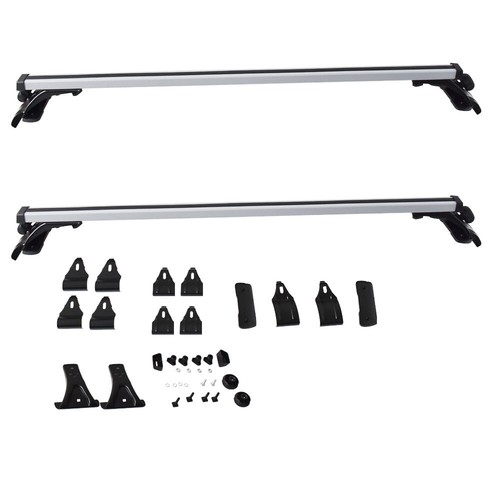Silscvtt Car Top 48" Universal Roof Cross Bar Luggage Cargo Carrier Rack Silver - Picture 4 of 18