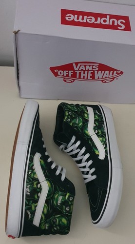 SS18 Supreme X Vans Totenkopf Flor Sk8-Hi UK 10 US 11 Eu 44.5 Turnschuhe - Bild 14 von 16
