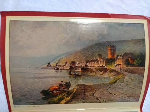 A Vintage Romantic Rhine Souvenir 12 Postcard Book Art By N von Astudin Fold Out - Bild 3 von 12