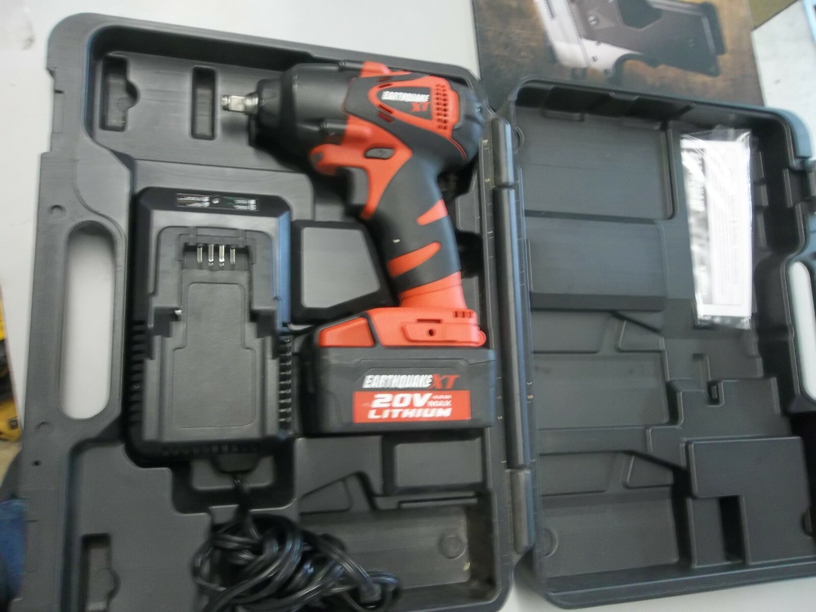 earthquake xt impact wrench 20v lithium 