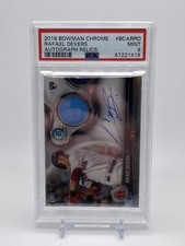 Rafael Devers 2018 Bowman Chrome Red Sox Patch Relic Auto PSA 9 /150 Rookie