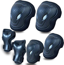 GEQID Knee Pads for Kids, Knee Elbow Pads and Wrist Guards Protective Gear Set ,