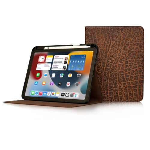 iPad A17 Pro Mini 7 Leather Case - 2024 - With Pencil Holder - Genuine Leather - Picture 2 of 13