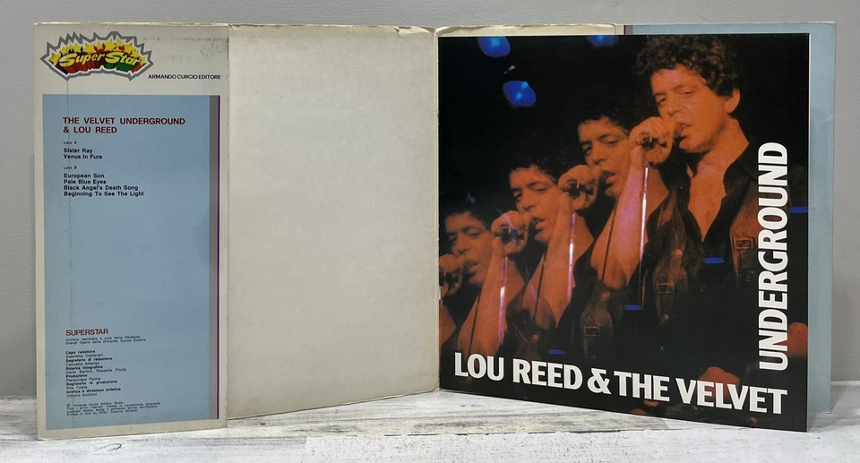 Lou Reed & Velvet Underground Vinyl LP + 12-page Book Italian Import Super Star Foto 3 de 4