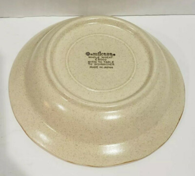 VINTAGE Mikasa Dinnerware WHOLE WHEAT #E8000 JAPAN 7-Pc Set (1976