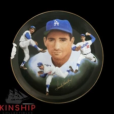 Sandy Koufax signed 1985 Hackett American Plate JSA COA Paluso Artist Z2175