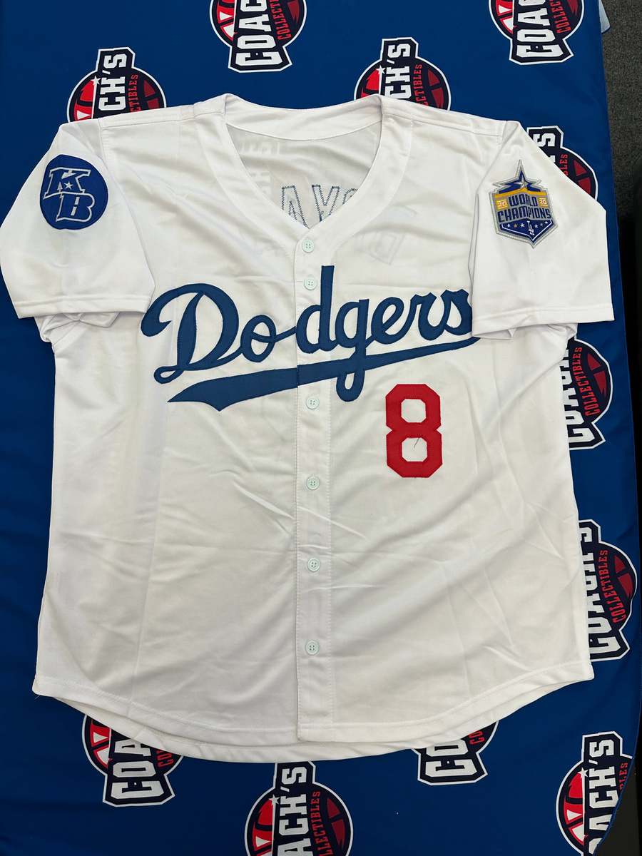 Kobe Bryant CUSTOM LA Dodgers Home Jersey with Patches 2XL Kobe Bryant CUSTOM LA Dodgers Home Jersey with Patches 2XL