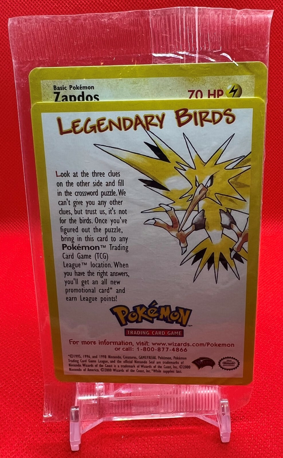 Pokemon Card - Zapdos #23 - Black Star Promo - The First Movie - Factory Sealed
