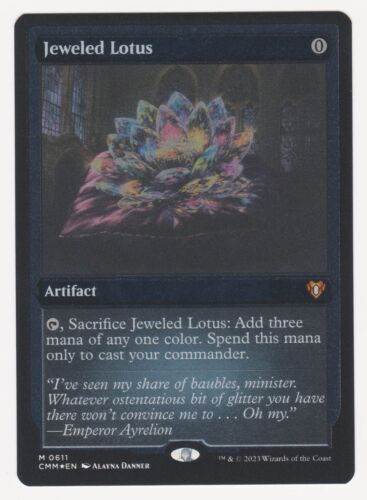 Magic the Gathering Jeweled Lotus Foil Etched Commander Masters Mint Unplayed