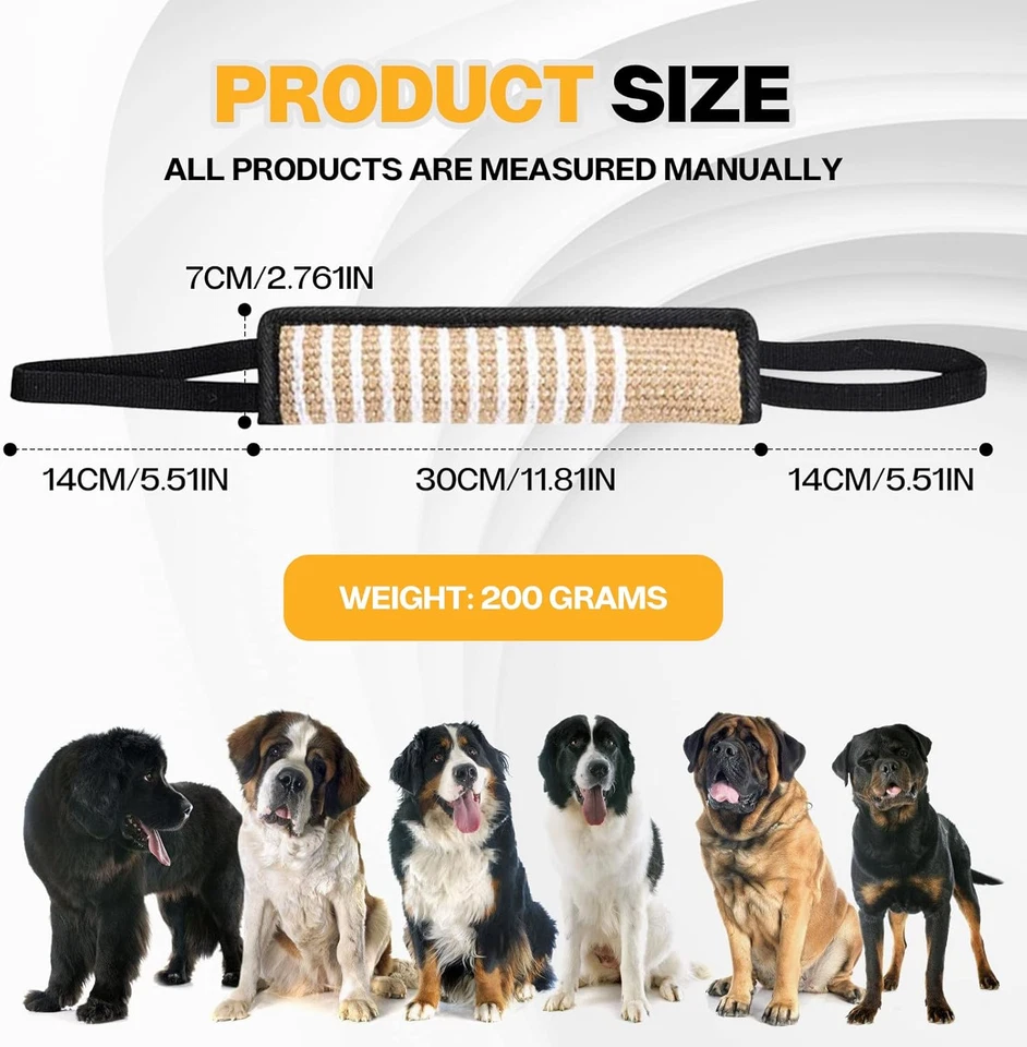 Beisswurst Für Hunde Jute Beisswurst 2 Stück Sehr Robustes Hundespielzeug Zum K9 - Bild 2 von 4