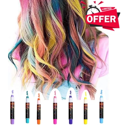 KK LABIB Hair Chalk for Kids Temporary Hair Chalks Colour Washable Pen Girls Hair Dye