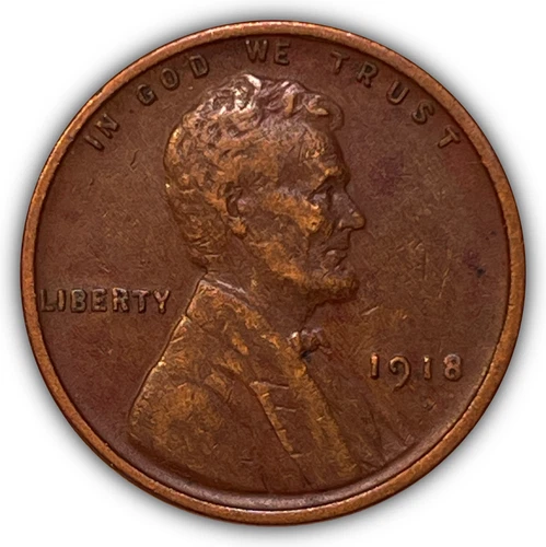 1918 Lincoln Wheat Cent Extremely Fine XF Coin #21722