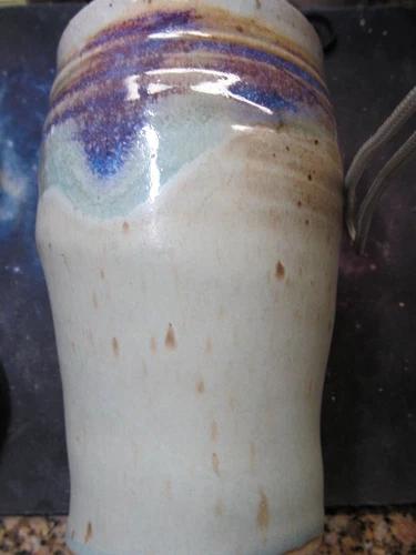 *Handmade Studio Pottery Stoneware Drink Tumbler 8 ounce Signed J. DAVIES