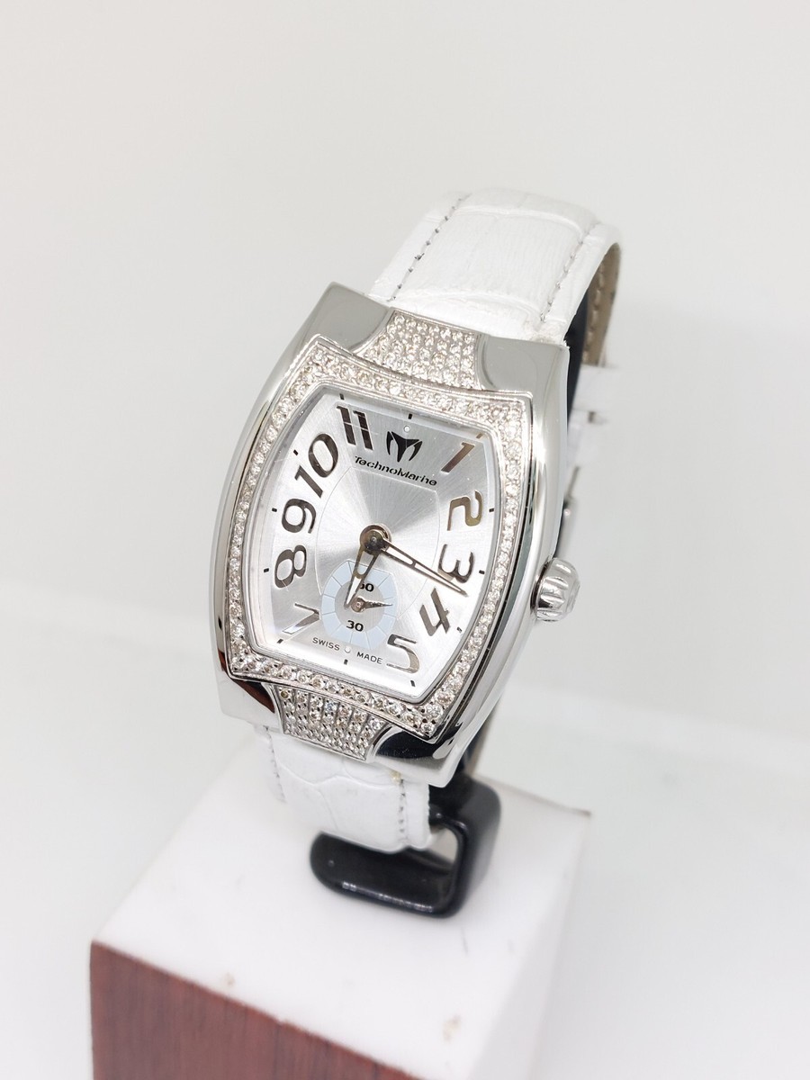 Technomarine Silver Dial 31mm X 45mm Factory Diamonds Watch REF