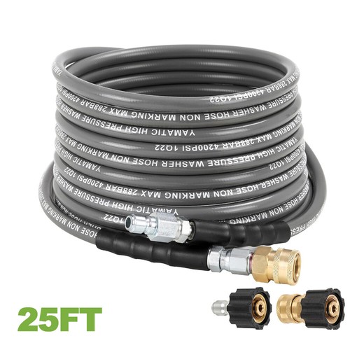 YAMATIC 4200 PSI 1/4" Power Washer Hose for Hot Water 3/8" Quick Connector - Picture 12 of 14