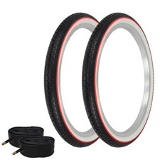 Pair Of Red Line Bicycle Original Lowrider Tires Wtubes 20 X1.75 Brick Tread Pair Of Red Line Bicycle Original Lowrider Tires Wtubes 20 X1.75 Brick Tread