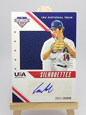 LUCAS GORDON 2020 Panini USA S&S Silhouettes USJ-LG /299 RC Patch Auto White Sox