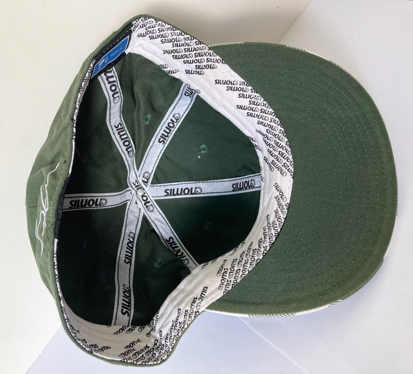 Nomis Simon Fitted Hat Baseball Cap Size 7 5/8 Green with White Plaid