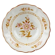 Wicker Rose by Ironstone Vintage Serving Bowl 4243 Mid Century Mod Cottagecore