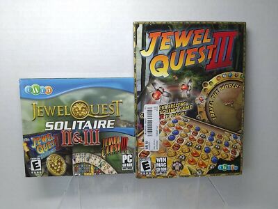 Jewel Quest Solitaire I & II + Jewel Quest III PC Computer Game Puzzle Matching