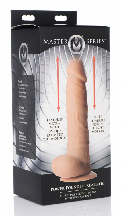 Master Series Power Pounder Thrusting Realistic Dildo with Suction Base, New