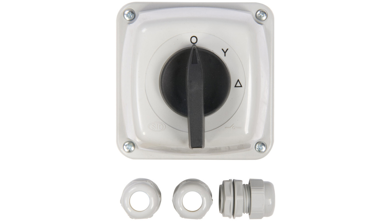 Star-delta cam switch 3P 25A IP44 Bend 25-23 in housing 922513 /T2UK