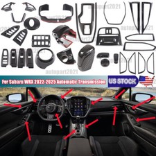 Carbon Fiber Abs Interior Full Cover Trim Kit Set For Subaru Wrx At 2022-2025