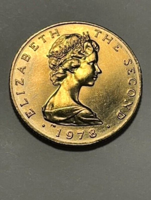 1978-AD Isle of Man 1 Pound/Rare Low Mintage Mintmark/ AU++ #16615