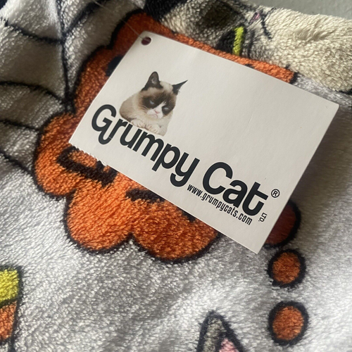 Pigiama Grumpy Cat donna L 12-14 Halloween pile pantaloni da salotto zucca fantasma - Foto 9 di 10