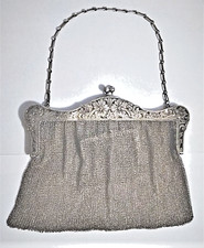 Edwardian Sterling Silver Mesh Ornate Bag Orig Coin Purse Carter, Hale  Co.