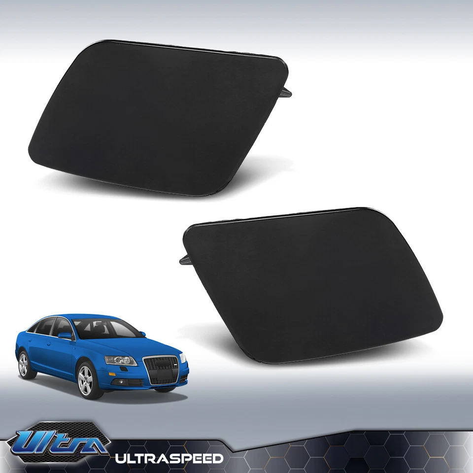 Left & Right Side Fit For 2005-2008 Audi A6 Quattro Headlight Washer Cover Cap Foto 2 de 4