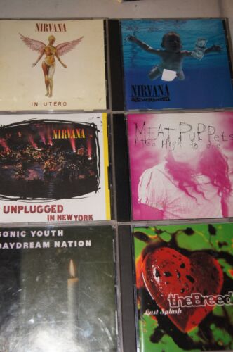 Nirvana In Utero Nevermind Unplugged Meat Puppets Sonic Youth Breeders 6 CD LOT - Picture 2 of 15