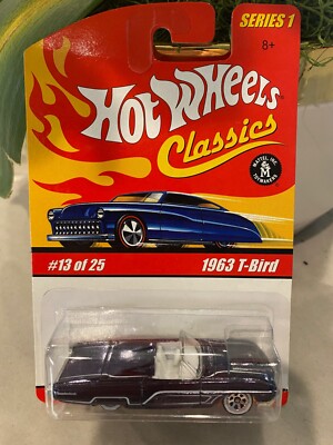 Hot Wheels Classics Series 1 1963 T-Bird - Rare Collectible Die-Cast Car
