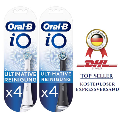 Oral-B iO Ultimative Reinigung Aufsteckbürste - Schwarz/Weiß NEU