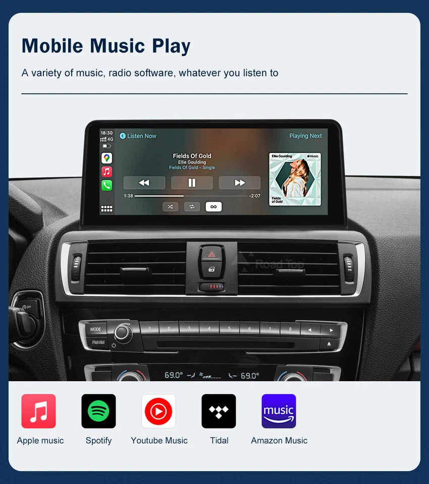 10.25" CarPlay Touchscreen Android Auto Stereo für BMW 1 2 Serie F20 F21 F22 F23 - Bild 2 von 4